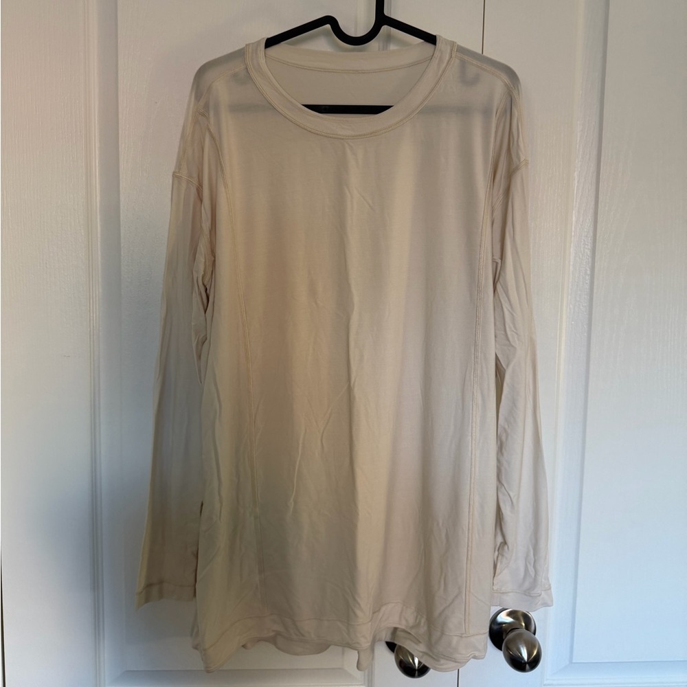 lululemon athletica Cream Long Sleeve Shirt - Size M